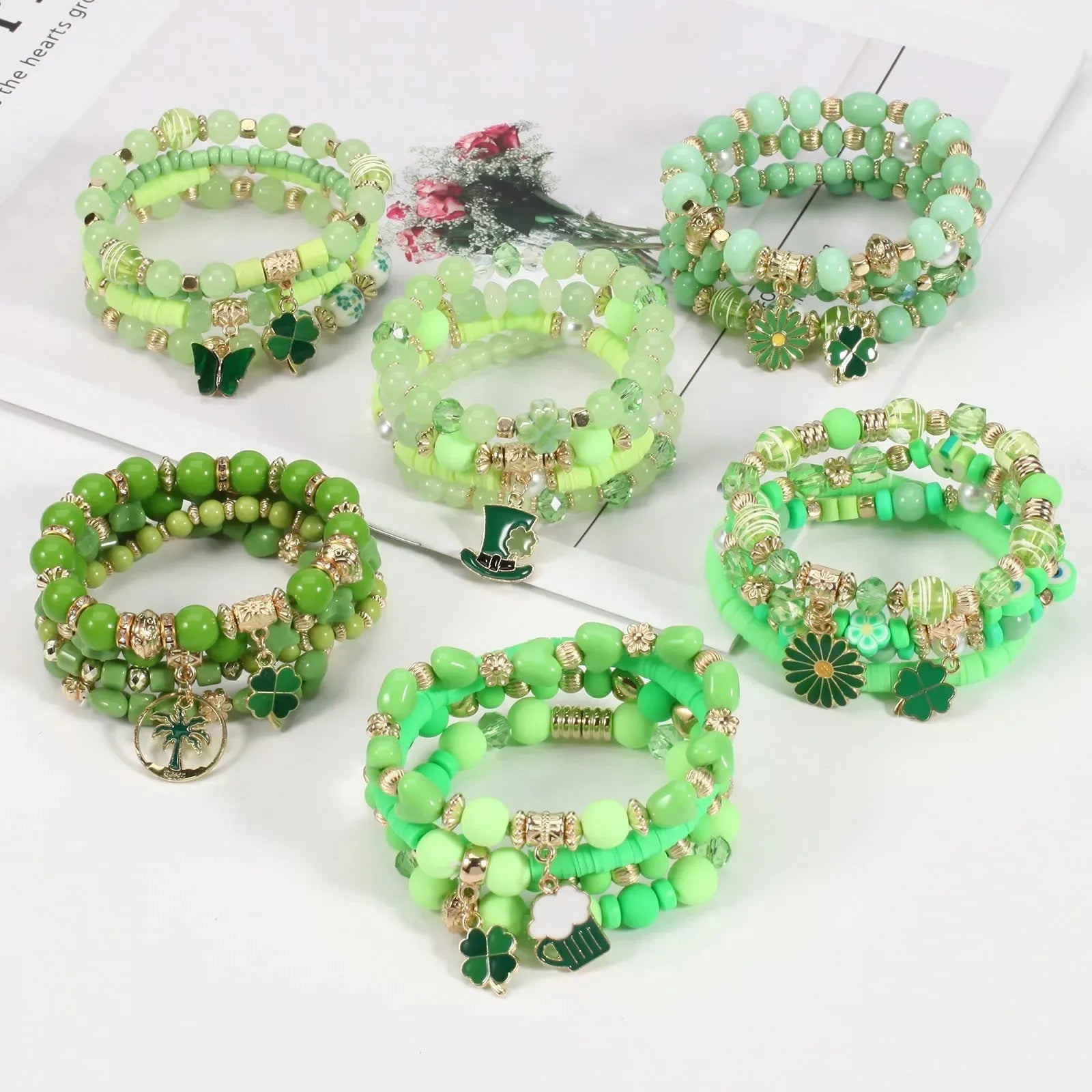 Beaded Soft Pottery Charm Bracelet Bracelets - Tophatter Daily Deals